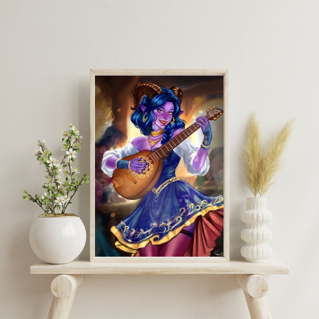 Songs of Adventure – Bard Fantasy Fine Art Poster