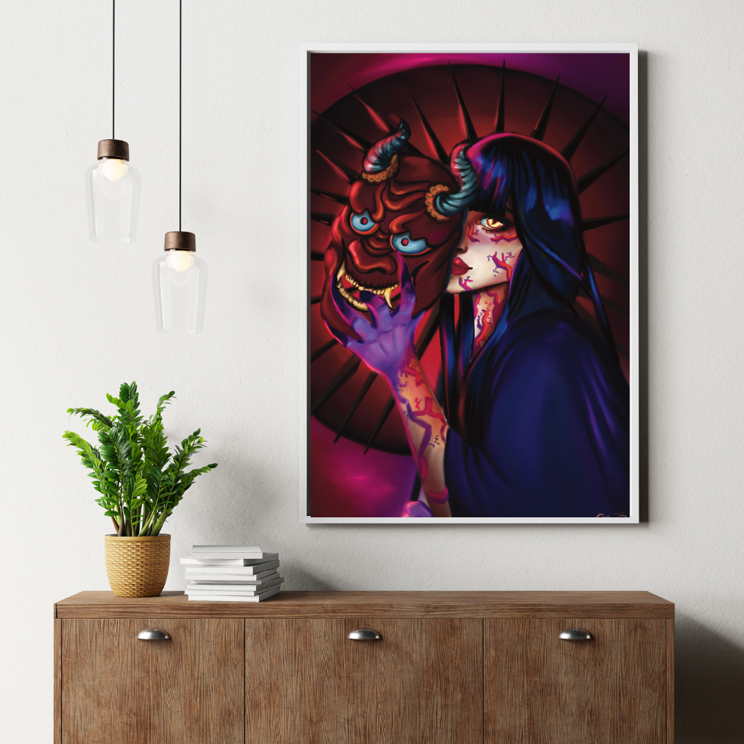 K-Pop Demon Hunter Fine Art Print | Fantasy Wall Decor
